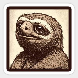 Old Fashioned Sloth Sticker